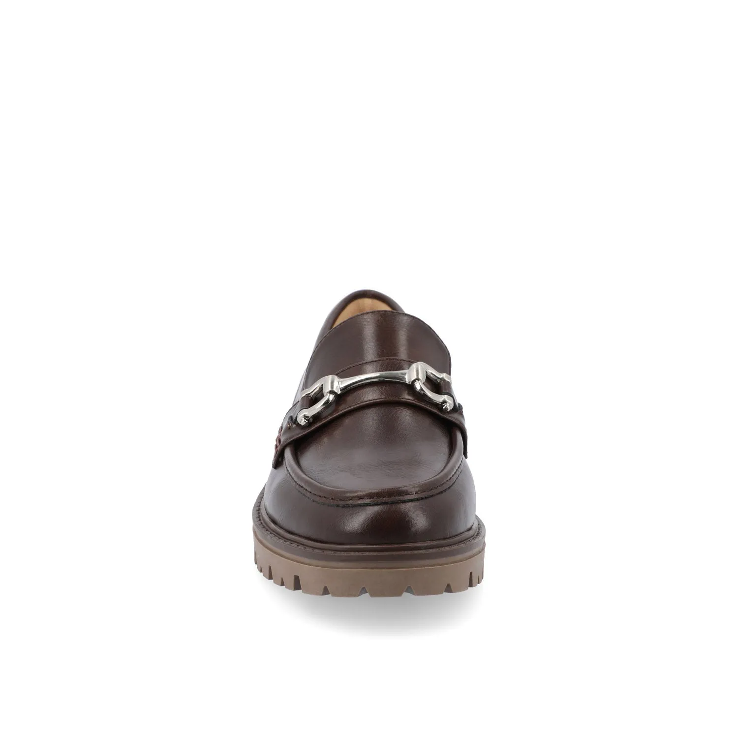 JESSAMEY HORSE BIT LOAFER FLATS warm beige