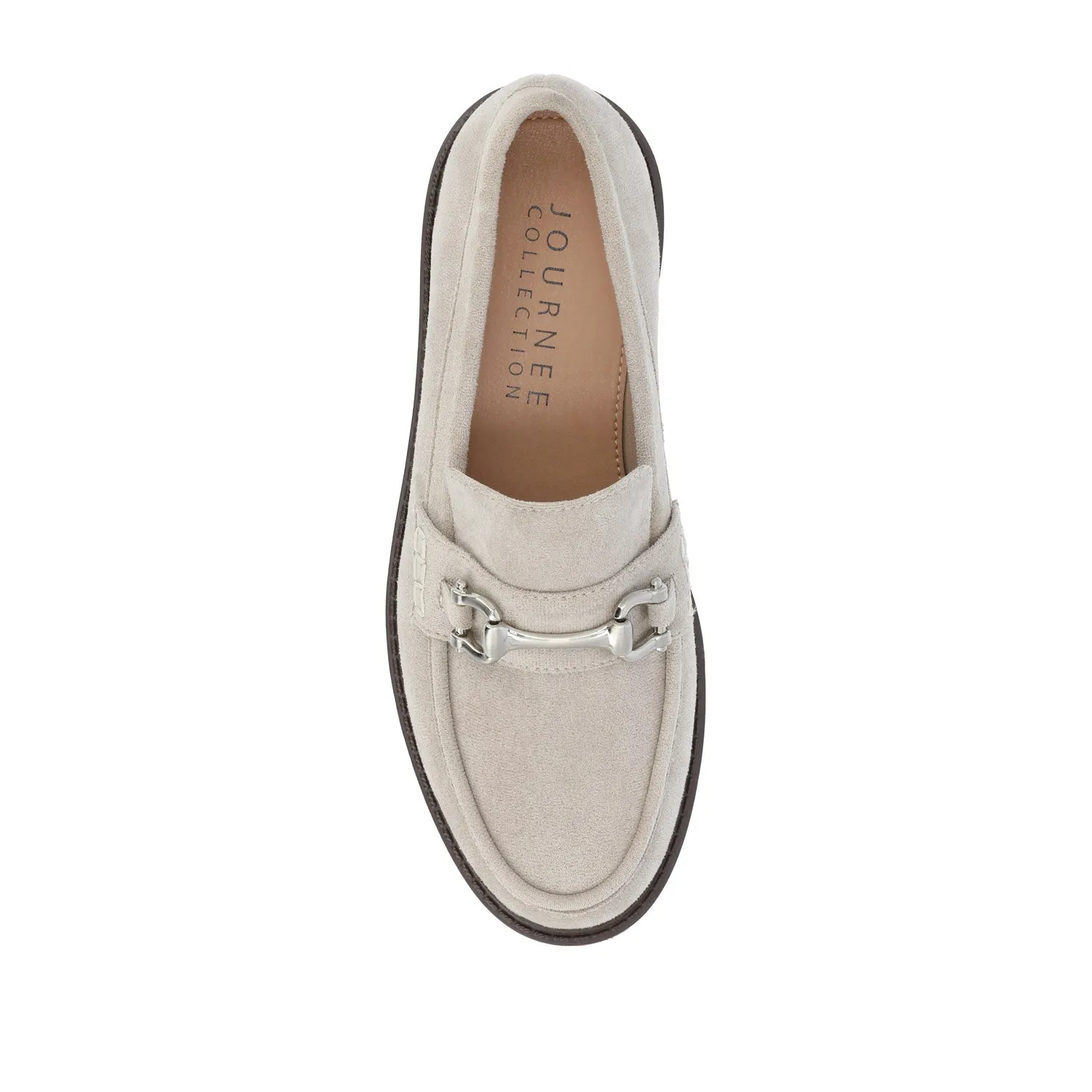 JESSAMEY HORSE BIT LOAFER FLATS warm beige