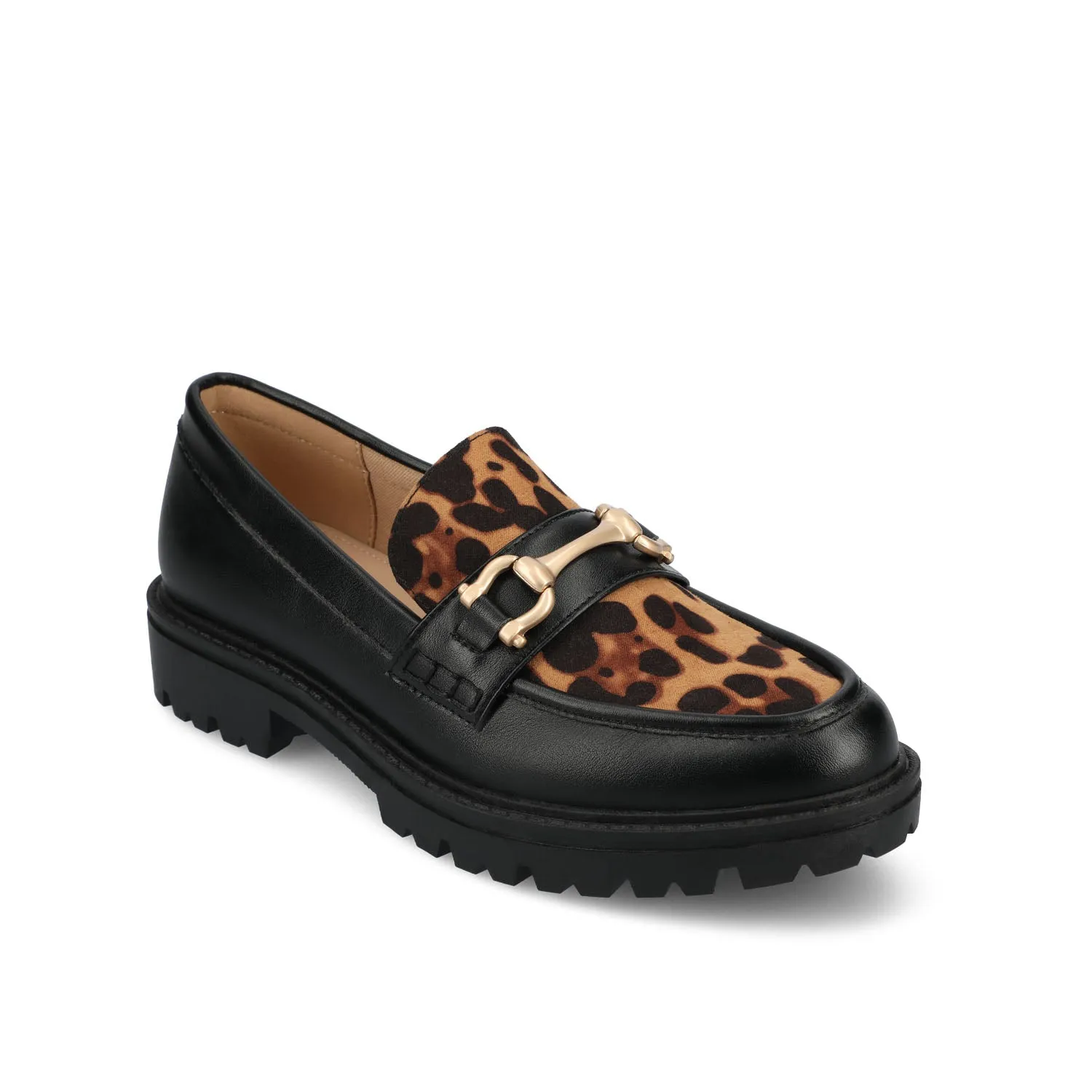 JESSAMEY HORSE BIT LOAFER FLATS warm beige
