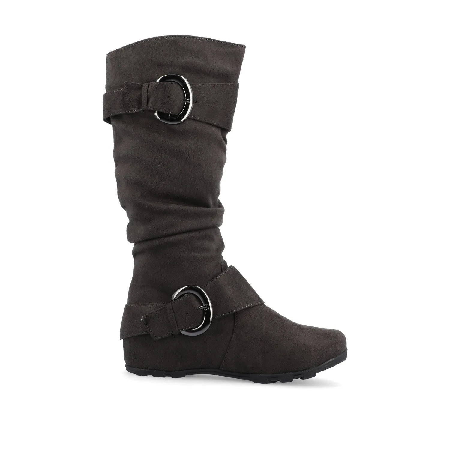 JESTER KNEE HIGH BOOTS IN FAUX SUEDE farm vibe