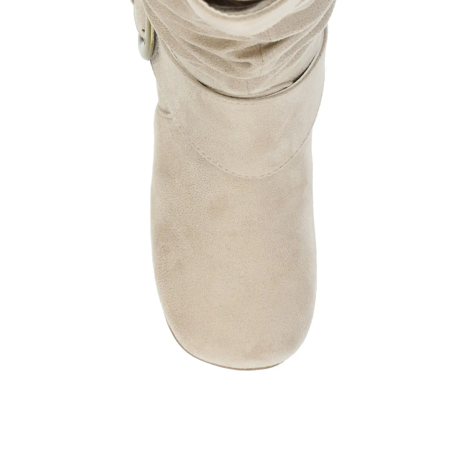 JESTER KNEE HIGH BOOTS IN FAUX SUEDE farm vibe