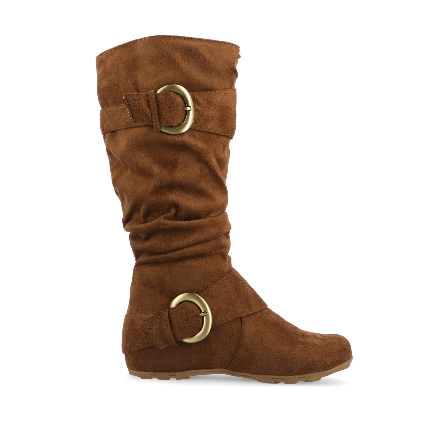 JESTER KNEE HIGH BOOTS IN FAUX SUEDE farm vibe