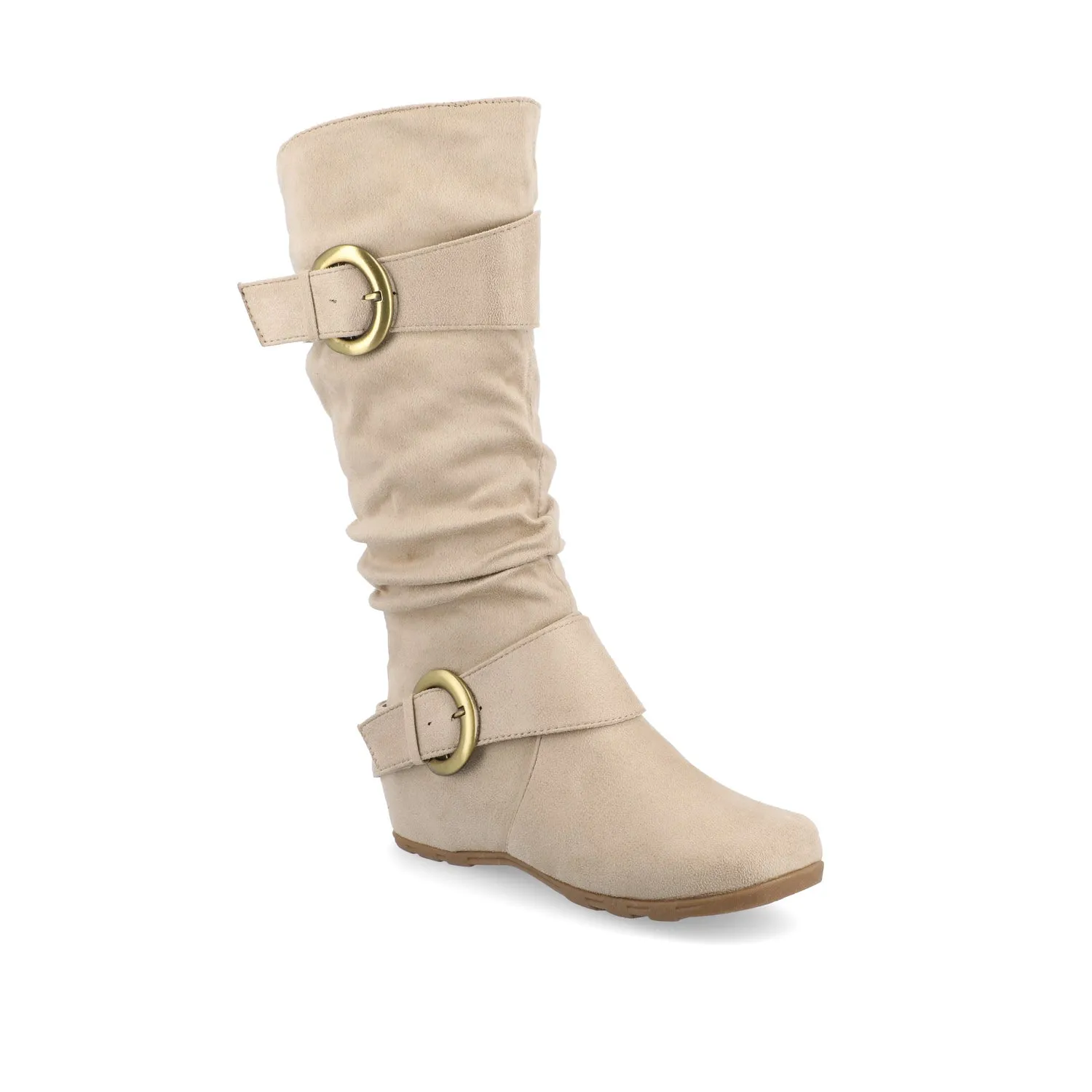 JESTER KNEE HIGH BOOTS IN FAUX SUEDE farm vibe