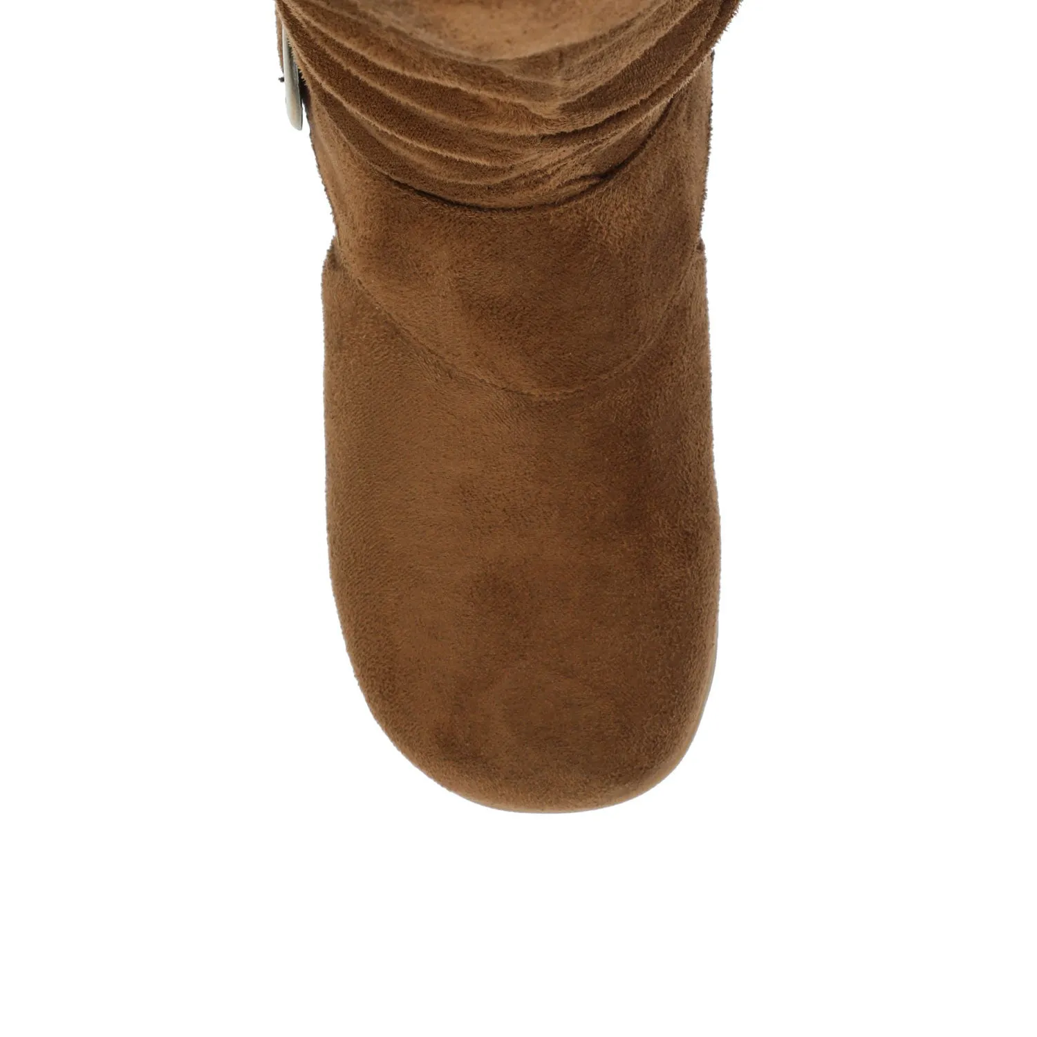 JESTER KNEE HIGH BOOTS IN FAUX SUEDE farm vibe