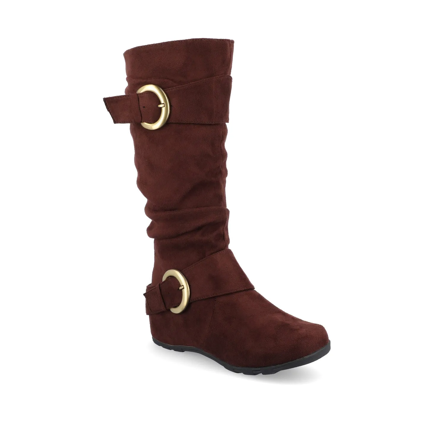 JESTER KNEE HIGH BOOTS IN FAUX SUEDE farm vibe