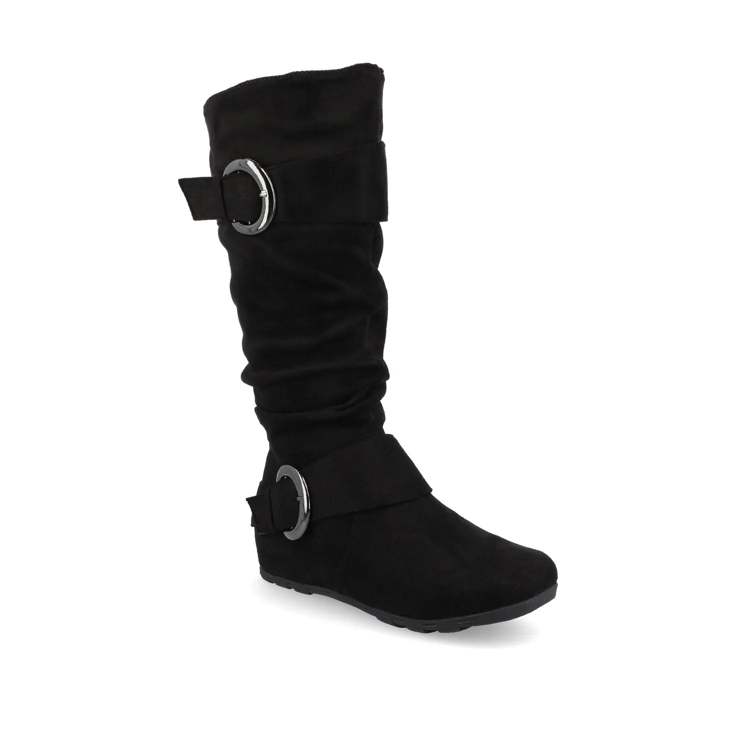 JESTER KNEE HIGH BOOTS IN FAUX SUEDE farm vibe