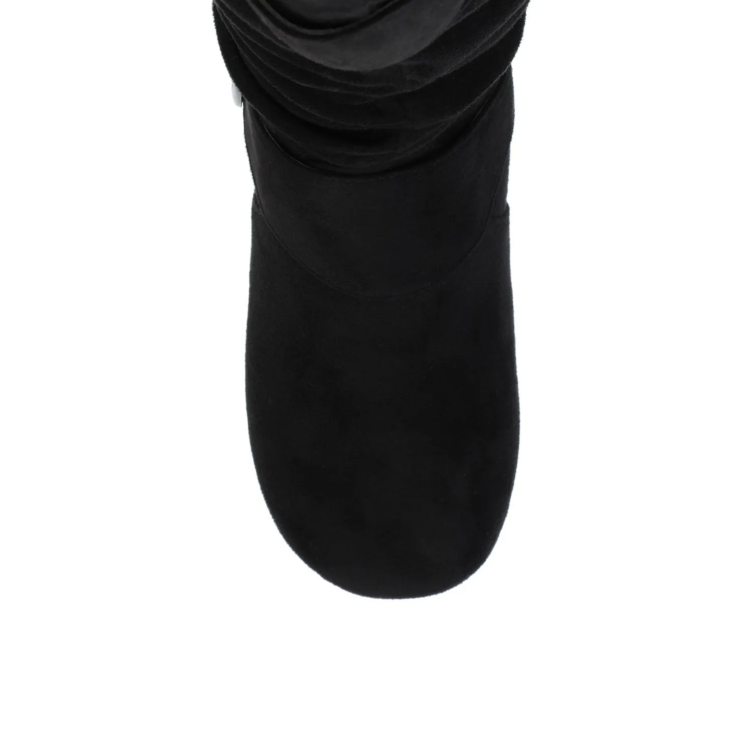 JESTER KNEE HIGH BOOTS IN FAUX SUEDE farm vibe