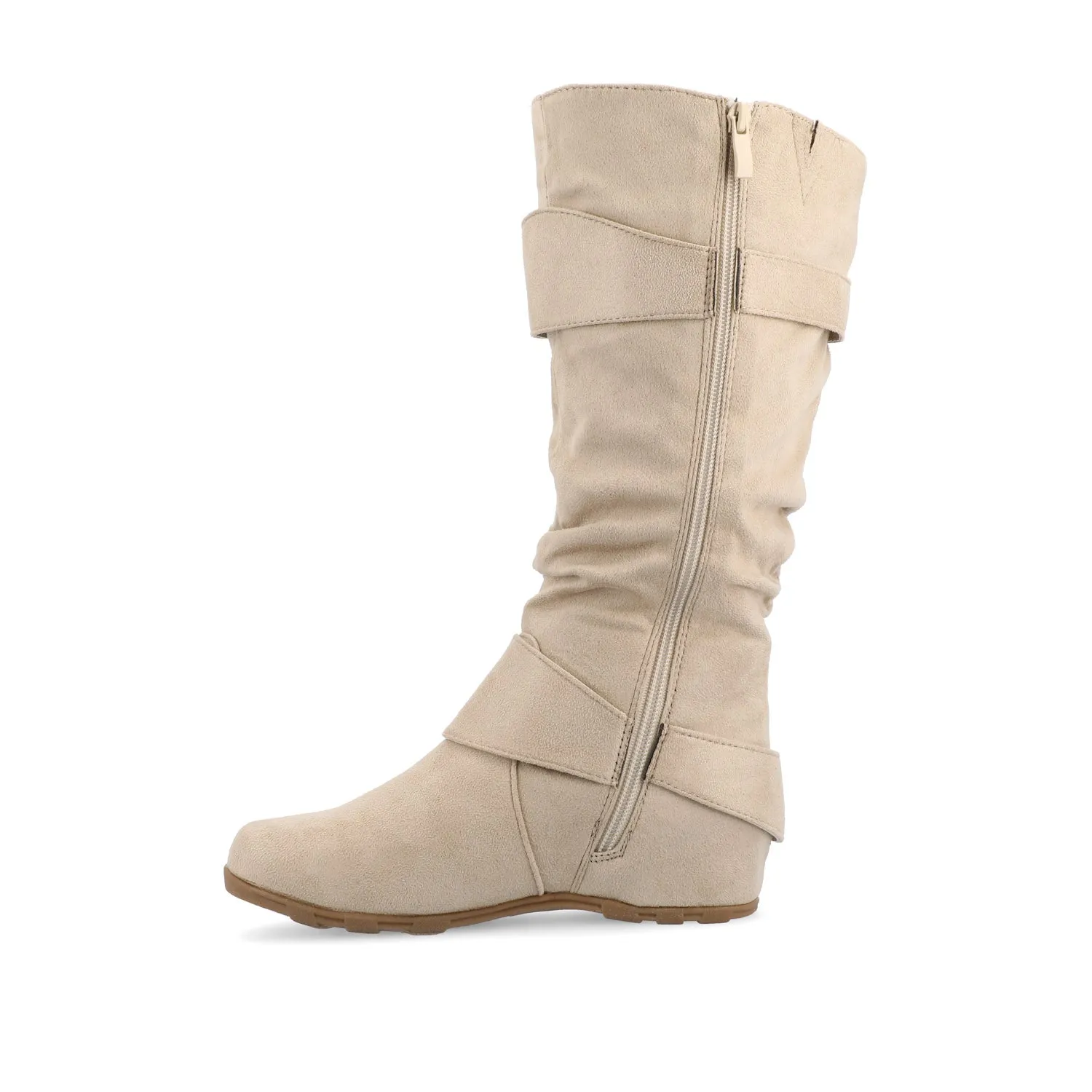 JESTER KNEE HIGH BOOTS IN FAUX SUEDE farm vibe