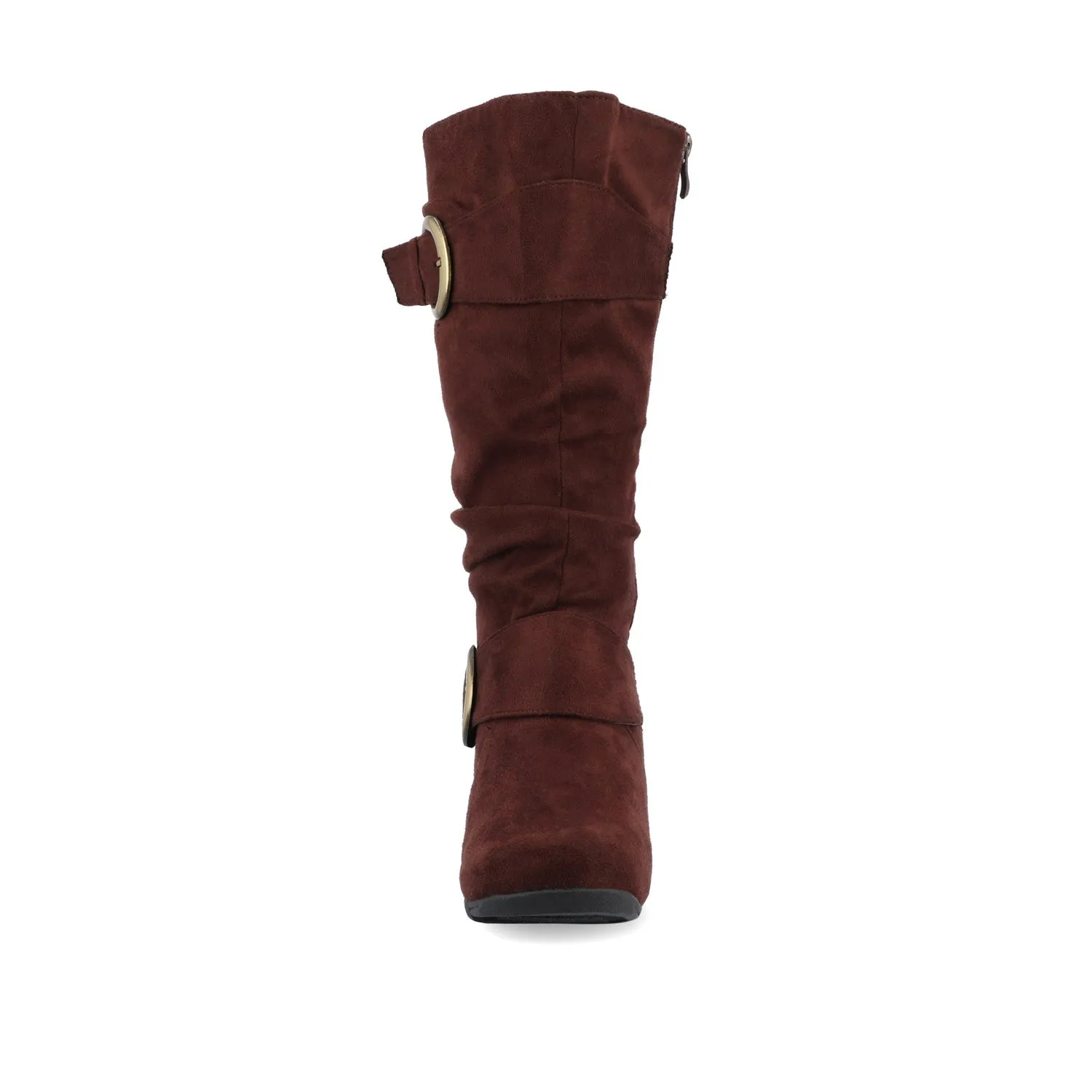 JESTER KNEE HIGH BOOTS IN FAUX SUEDE farm vibe