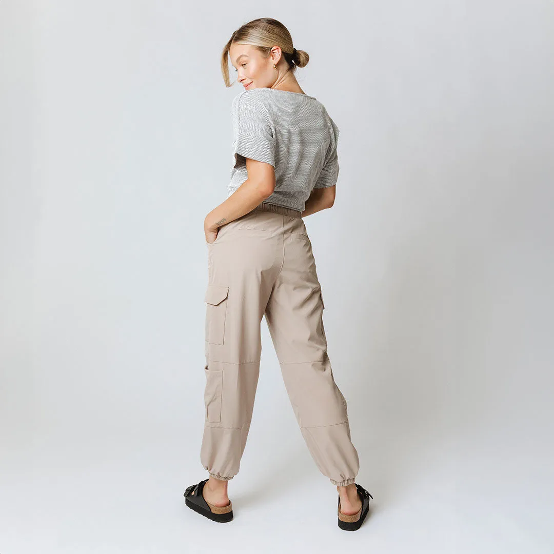 Jetsetter Cargo Joggers, Cobblestone tall fit