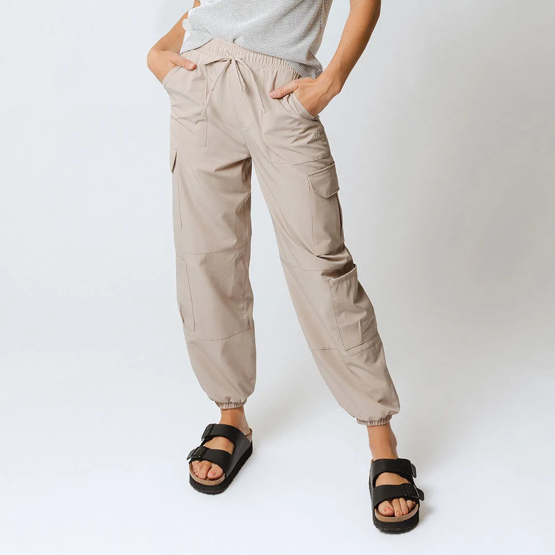 Jetsetter Cargo Joggers, Cobblestone tall fit