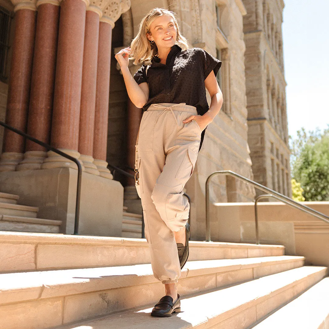 Jetsetter Cargo Joggers, Cobblestone tall fit