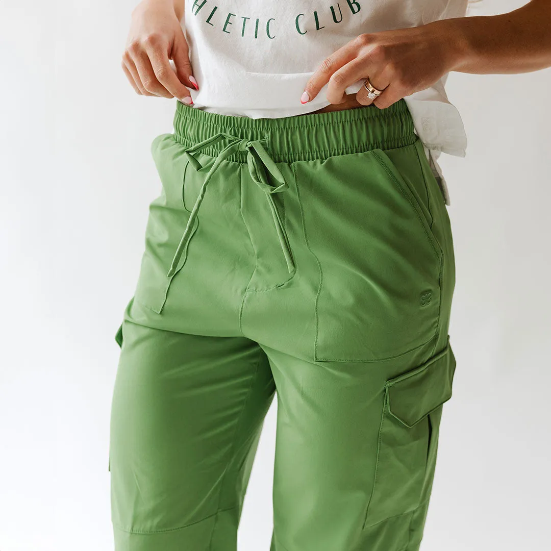 Jetsetter Cargo Joggers, Tennis Green active flex