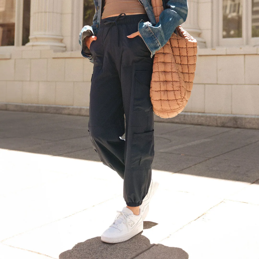 Jetsetter Cargo Joggers, True Blue pillow flex