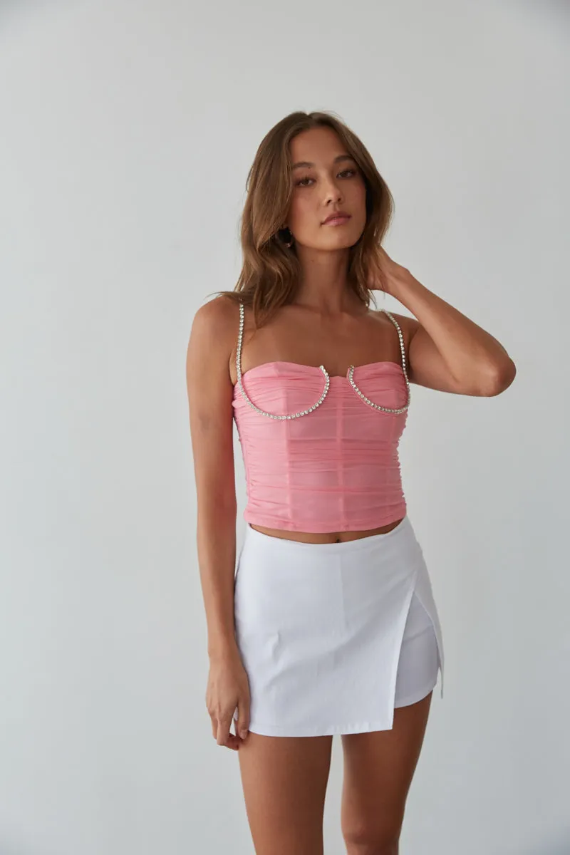 Jordy High-Rise Envelope Skort soft line