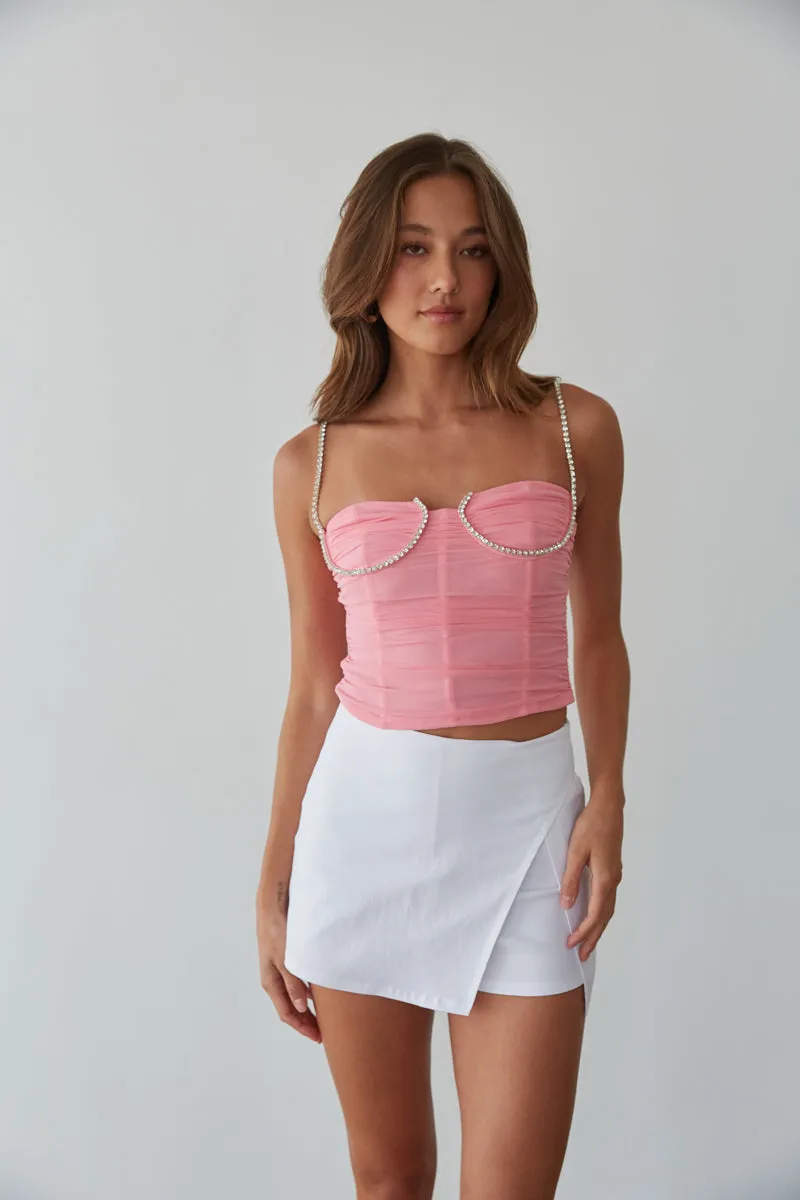 Jordy High-Rise Envelope Skort soft line