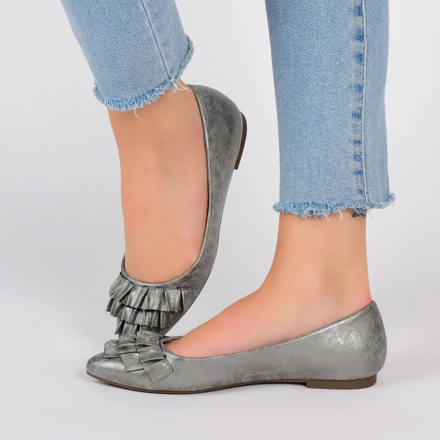 JUDY BALLET FLATS IN FAUX LEATHER soft sole