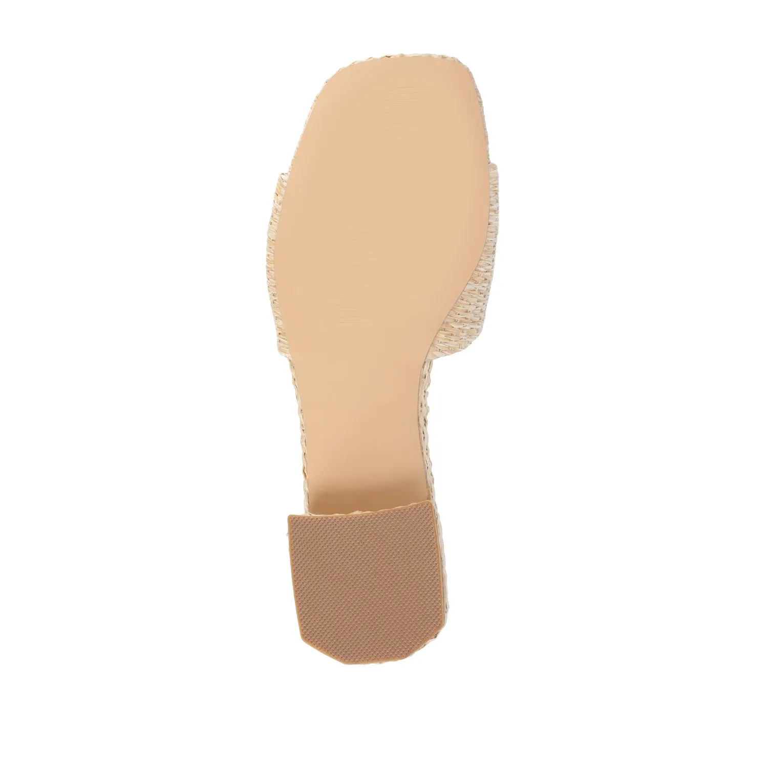 JUSTINA HEELED SANDALS IN FAUX RAFFLA wide foot