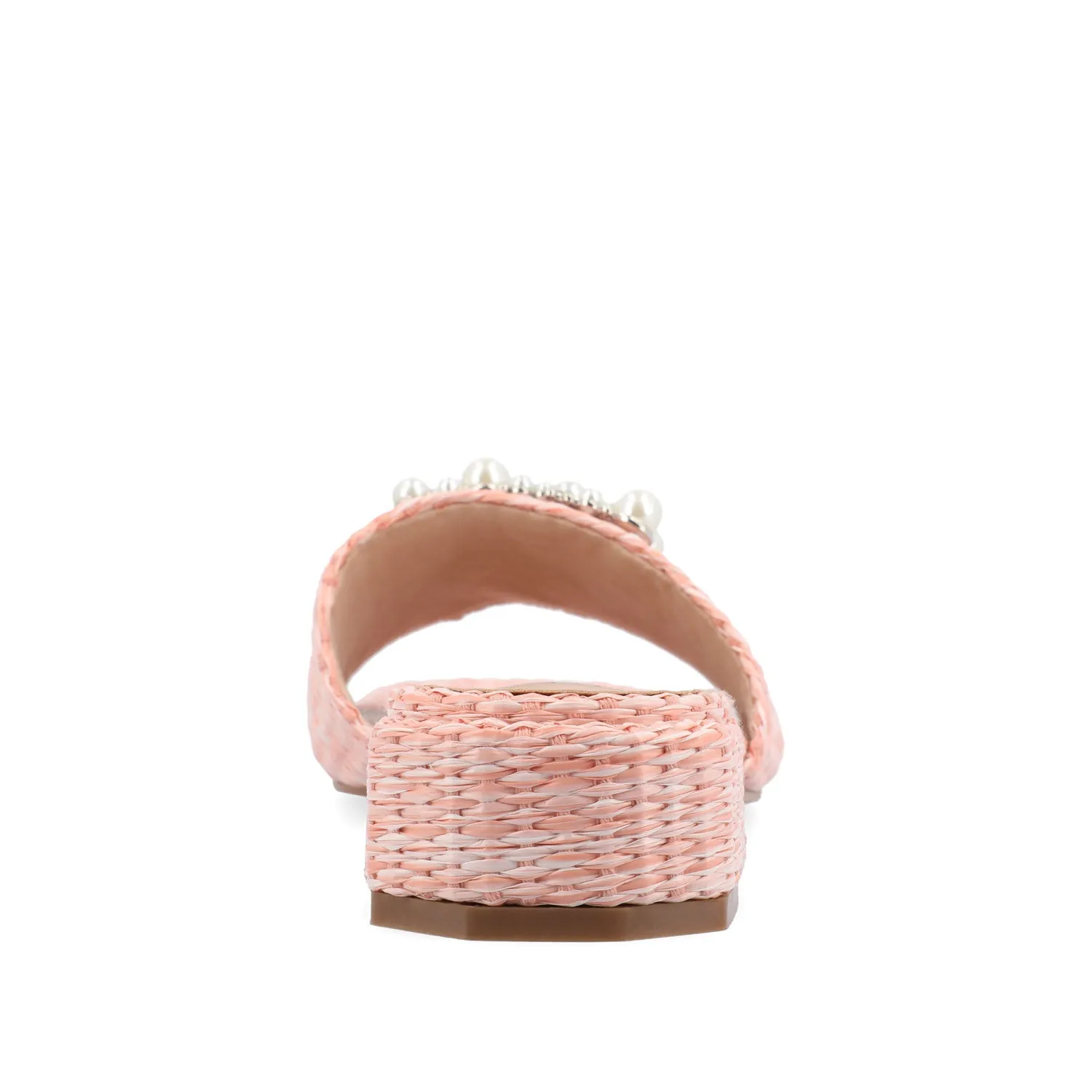 JUSTINA HEELED SANDALS IN FAUX RAFFLA wide foot