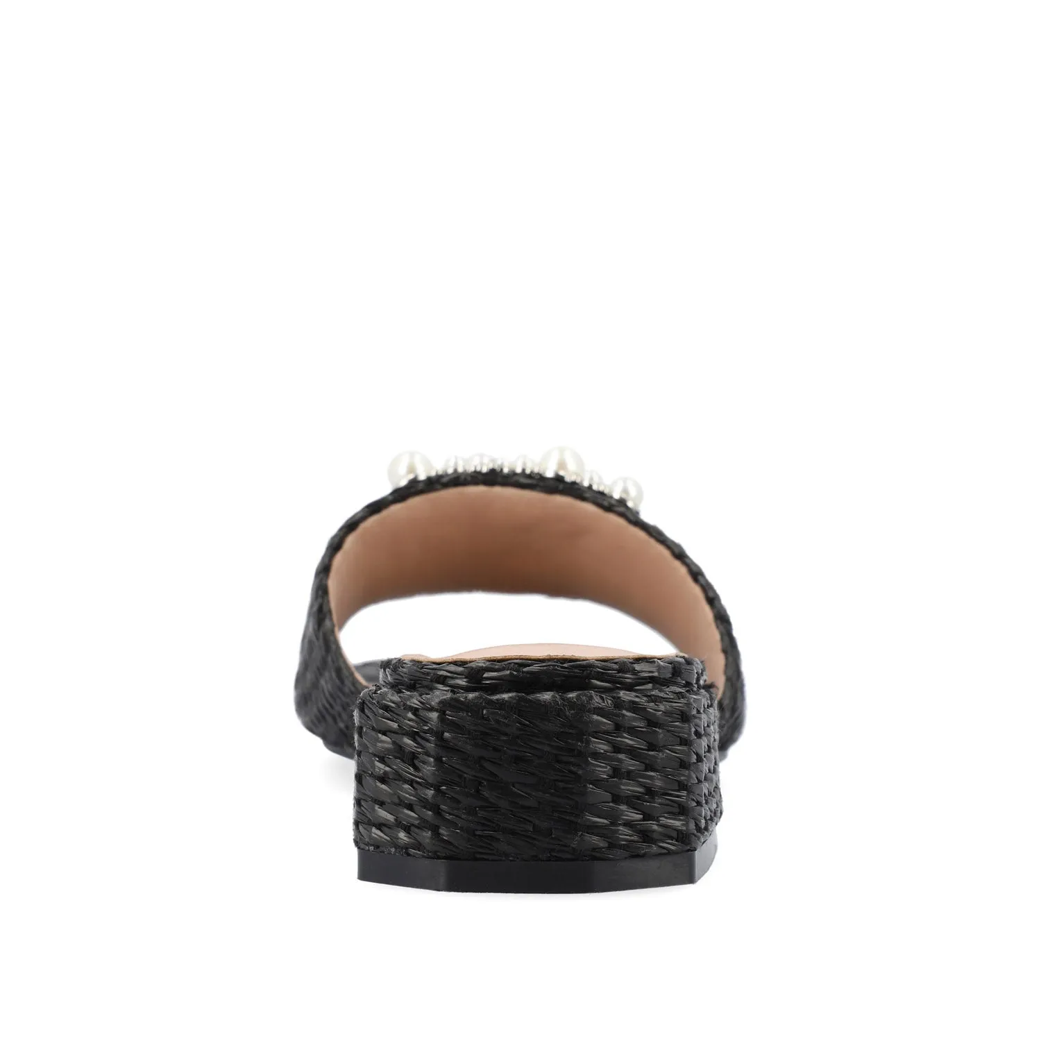 JUSTINA HEELED SANDALS IN FAUX RAFFLA wide foot