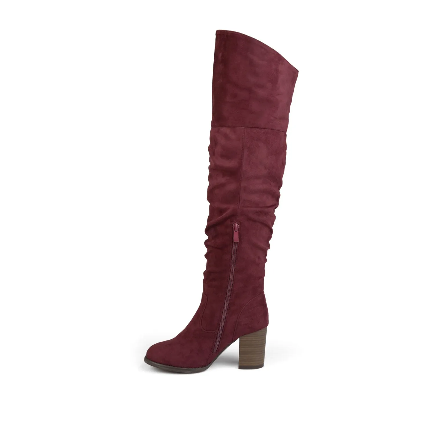 KAISON THIGH HIGH BOOTS IN FAUX SUEDE lake side