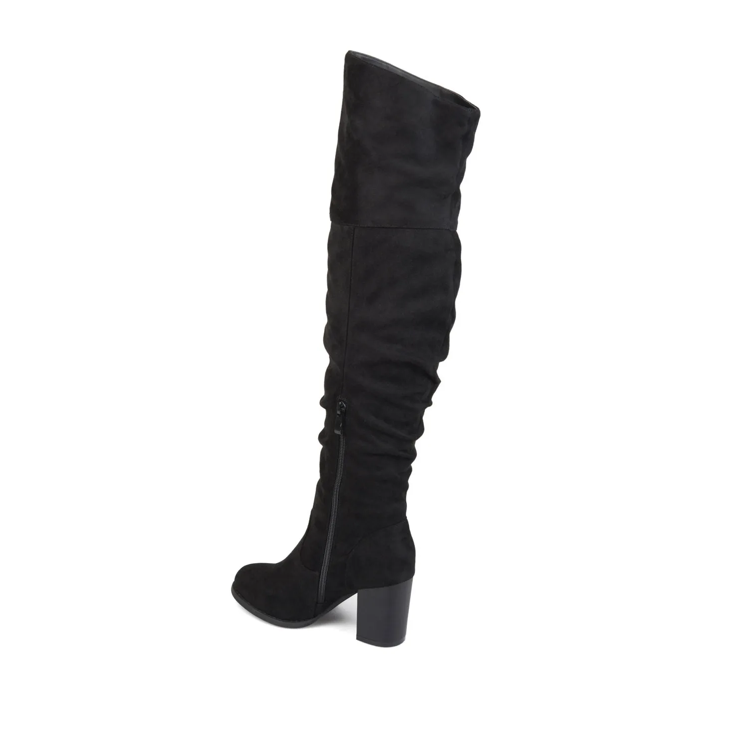 KAISON THIGH HIGH BOOTS IN FAUX SUEDE lake side