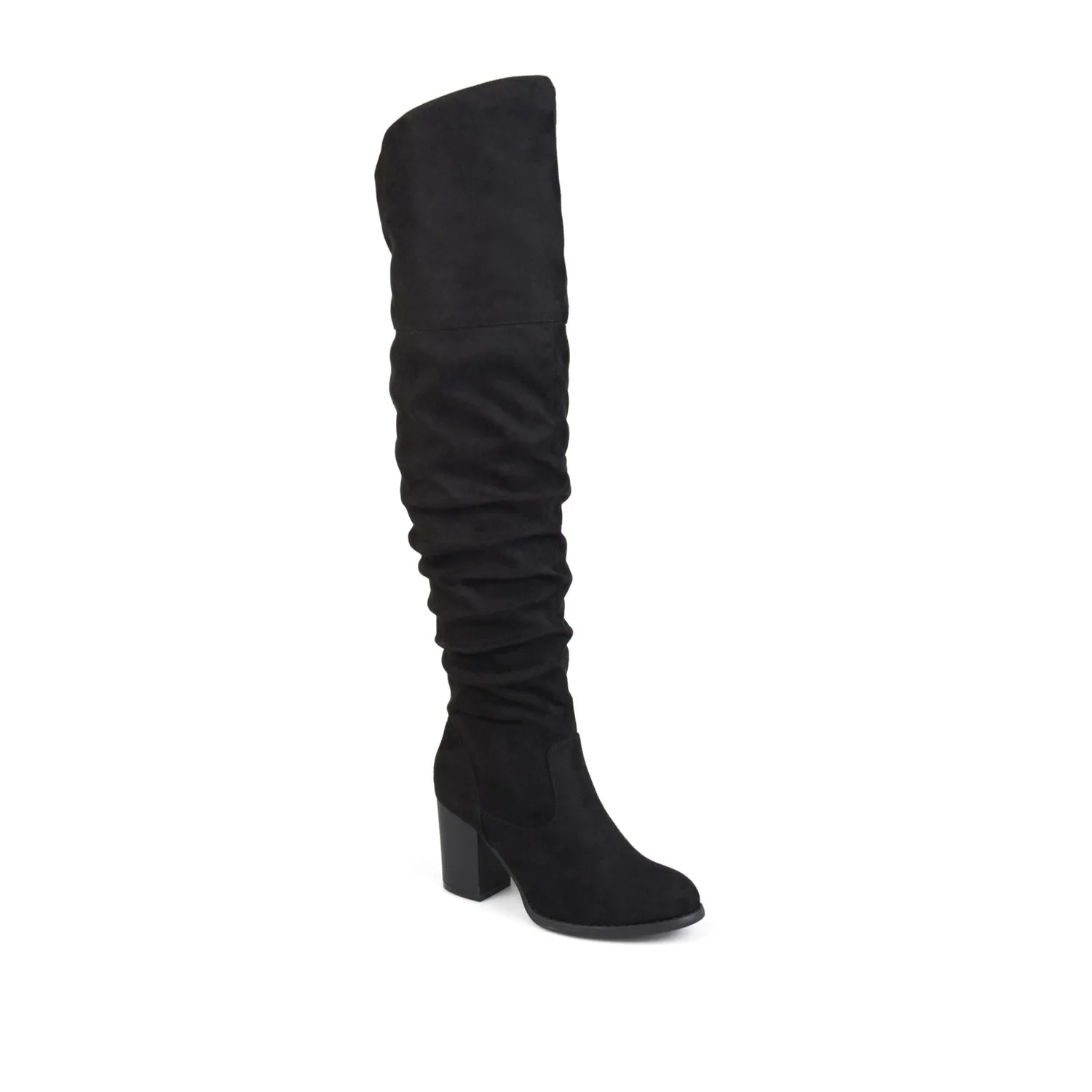 KAISON THIGH HIGH BOOTS IN FAUX SUEDE lake side