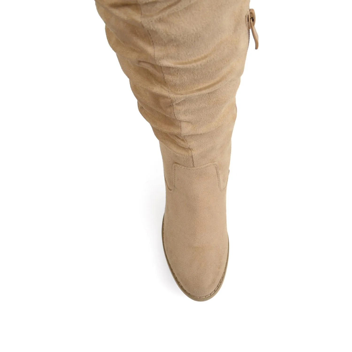KAISON THIGH HIGH BOOTS IN FAUX SUEDE lake side