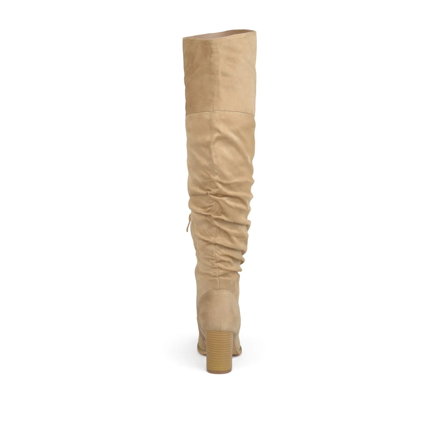 KAISON THIGH HIGH BOOTS IN FAUX SUEDE lake side
