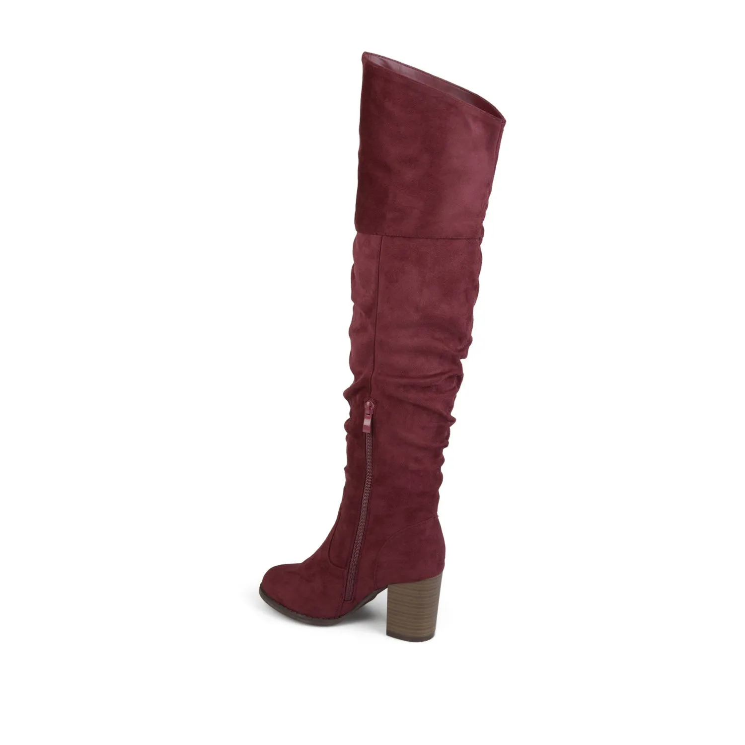 KAISON THIGH HIGH BOOTS IN FAUX SUEDE lake side