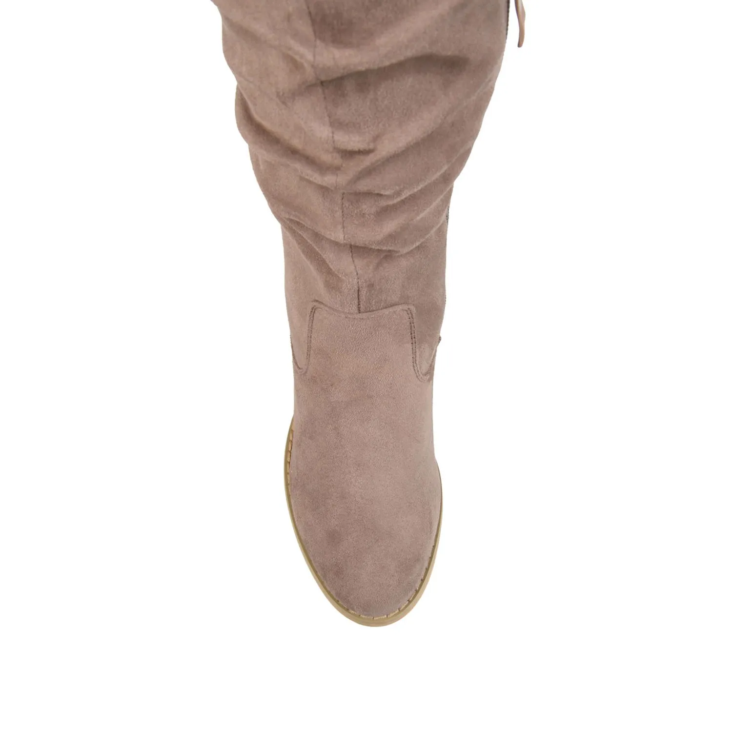 KAISON THIGH HIGH BOOTS IN FAUX SUEDE lake side
