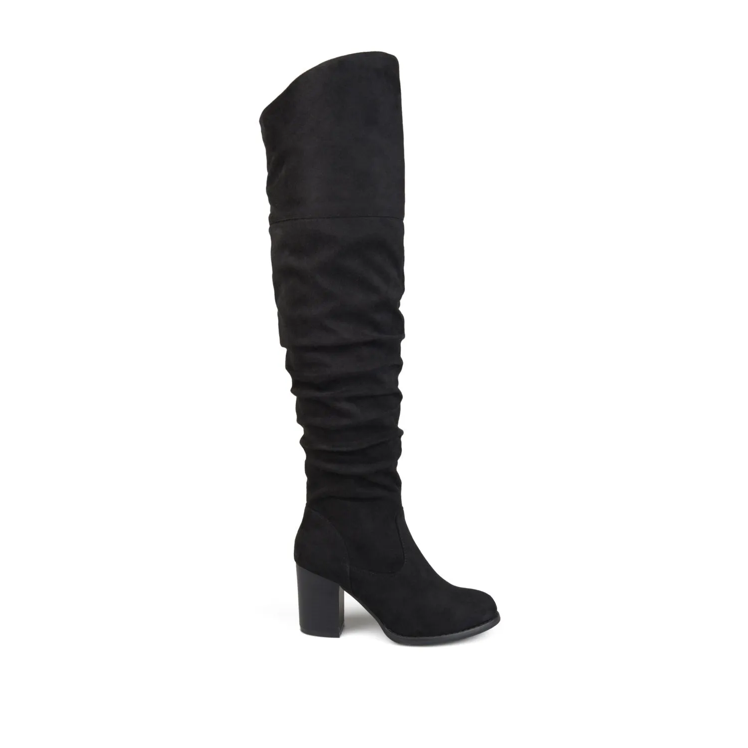 KAISON THIGH HIGH BOOTS IN FAUX SUEDE lake side