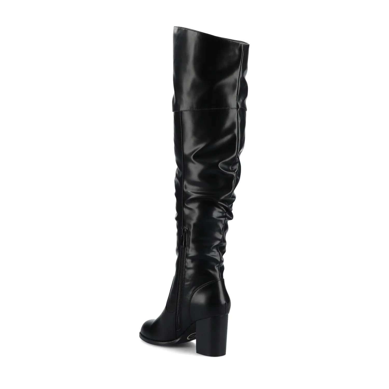 KAISON THIGH HIGH BOOTS IN FAUX SUEDE lake side