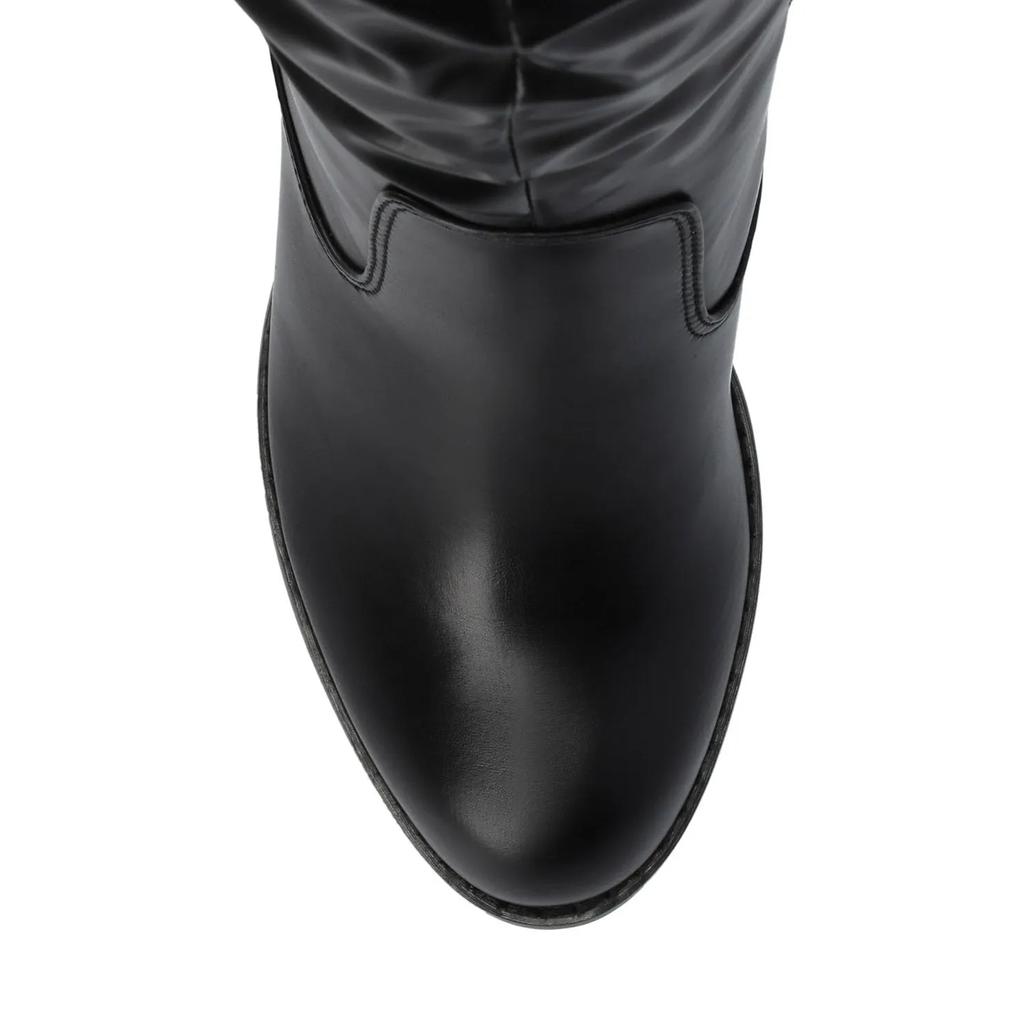 KAISON THIGH HIGH BOOTS IN FAUX SUEDE lake side