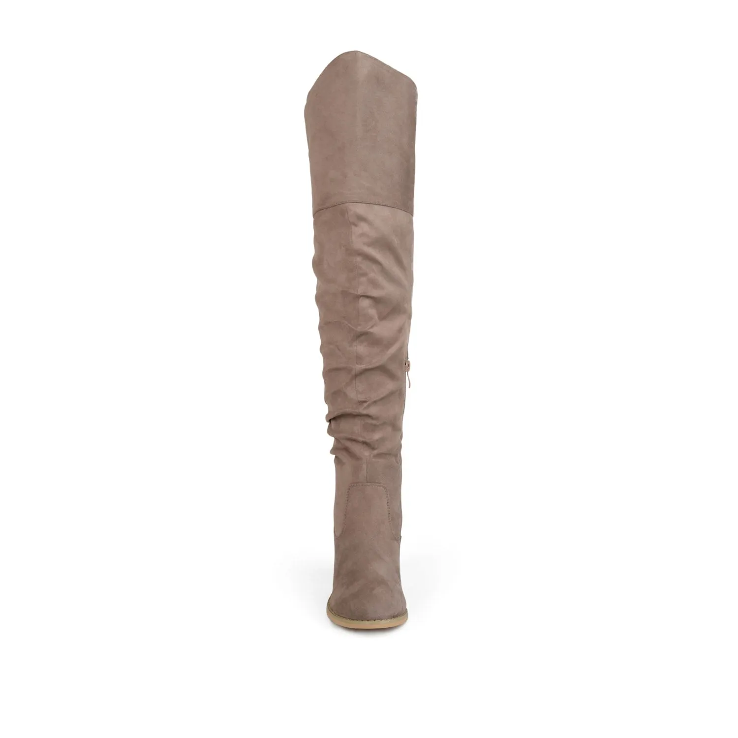 KAISON THIGH HIGH BOOTS IN FAUX SUEDE lake side