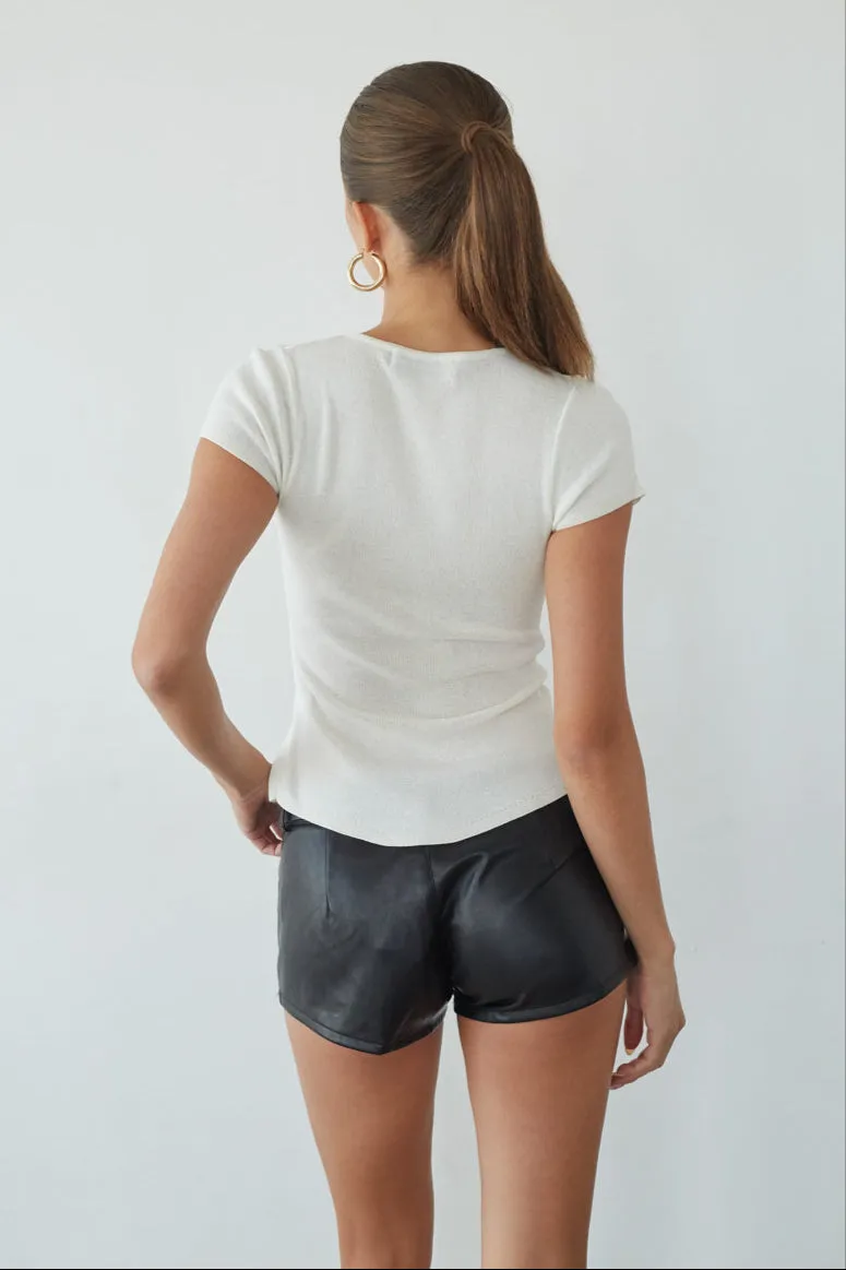 Kalena Draped Button Down Top light breeze