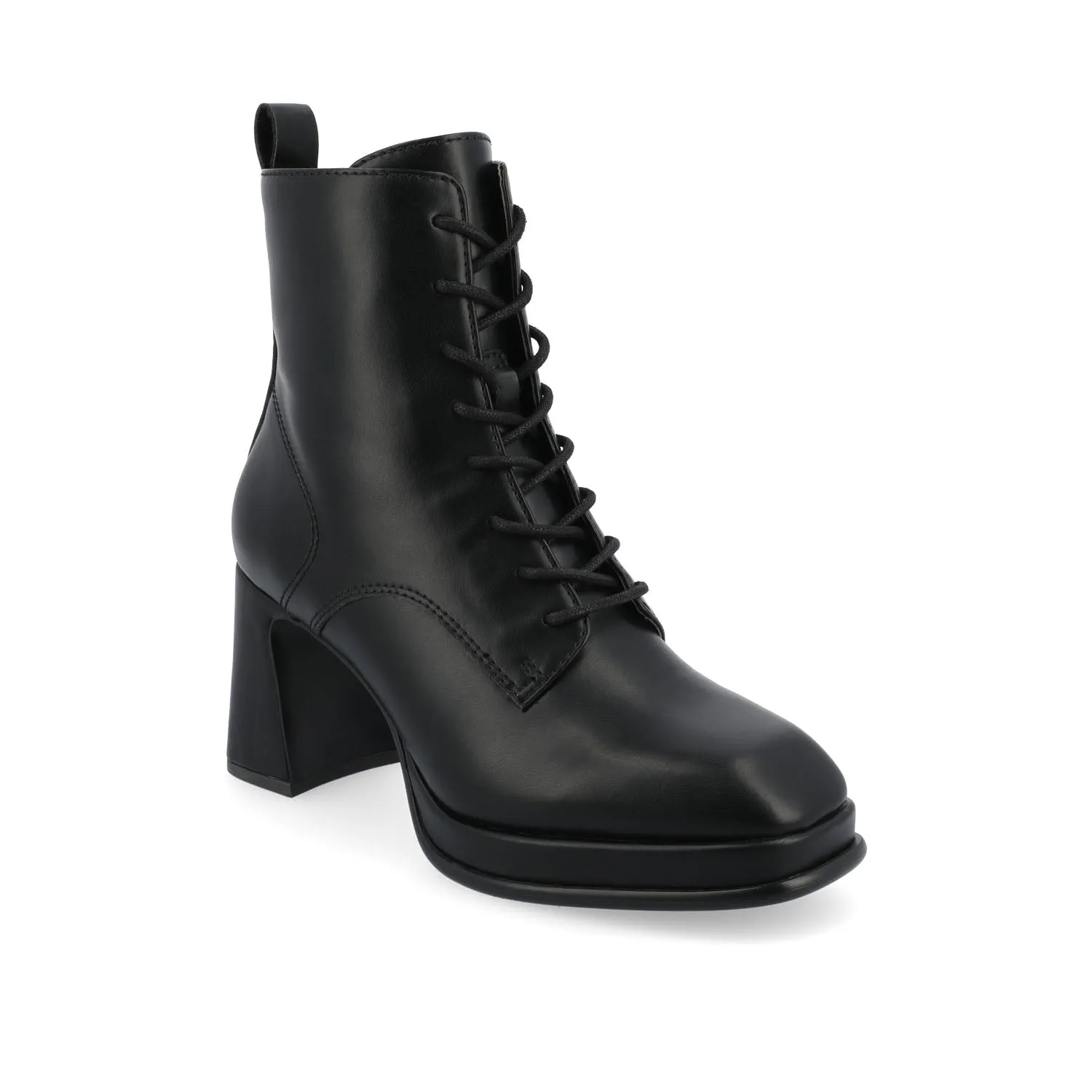 KALINDI LACE-UP BOOTIES IN FAUX LEATHER daily wear