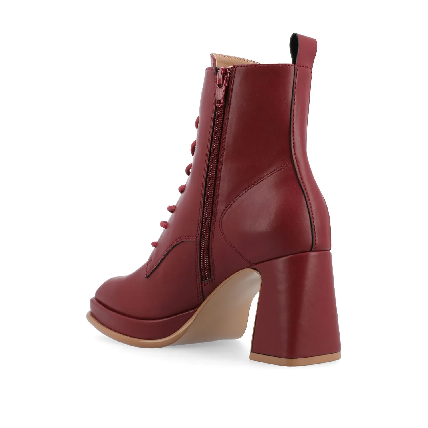 KALINDI LACE-UP BOOTIES IN FAUX LEATHER daily wear