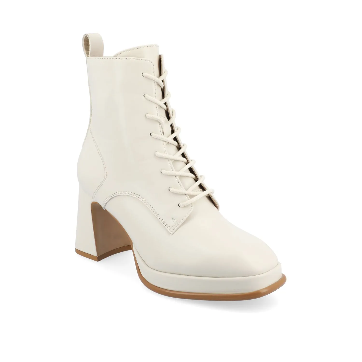 KALINDI LACE-UP BOOTIES IN FAUX LEATHER daily wear