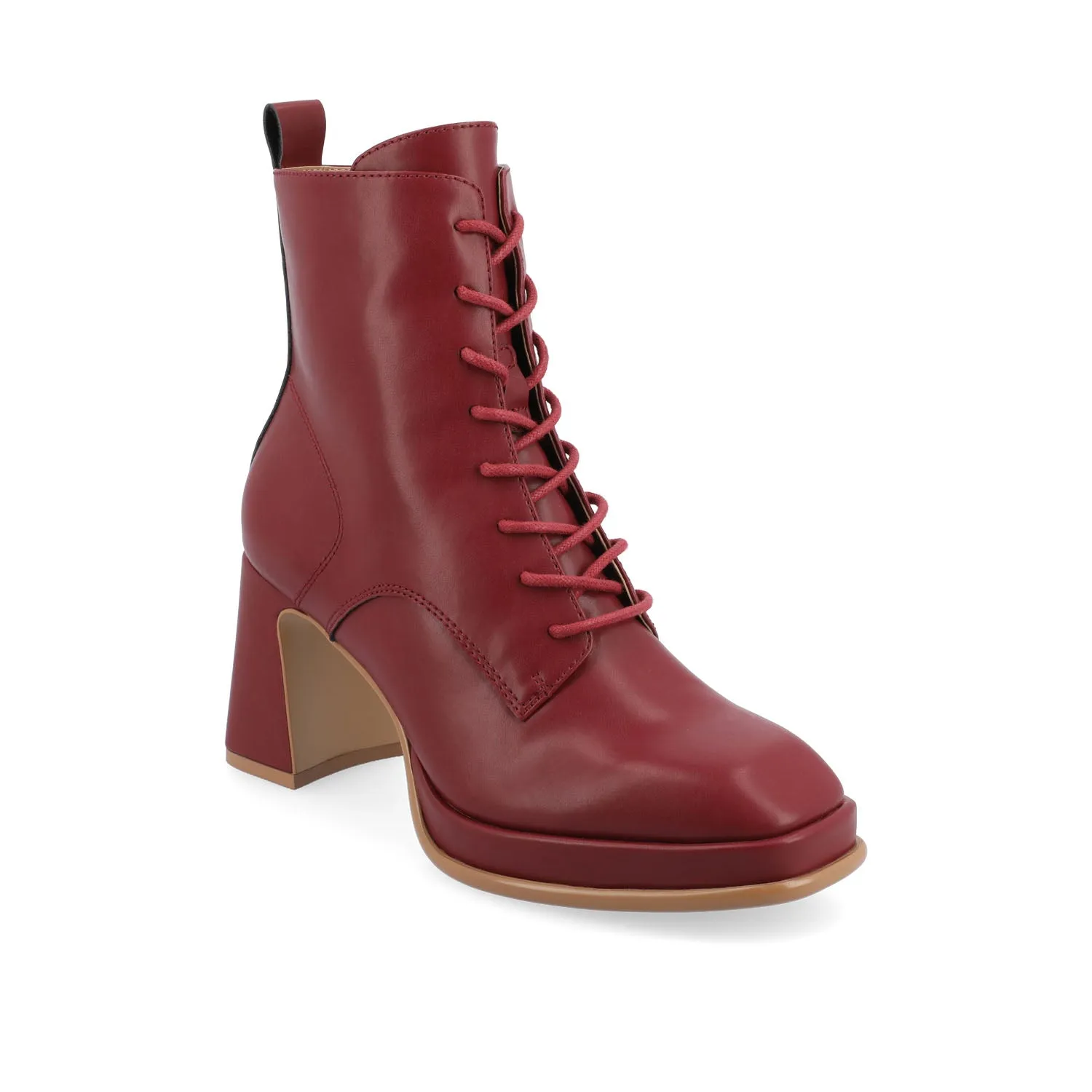 KALINDI LACE-UP BOOTIES IN FAUX LEATHER daily wear