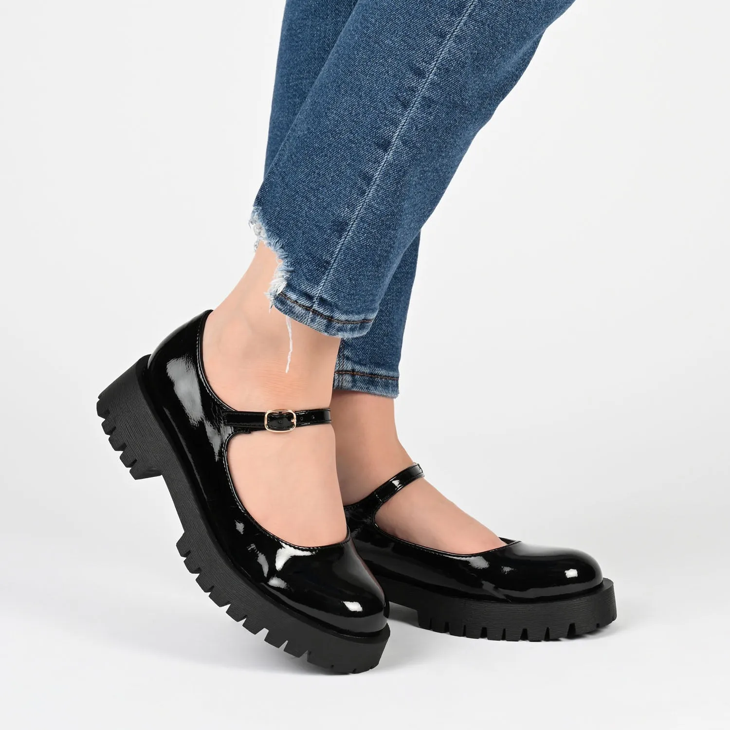 KAMIE LUG SOLE MARY JANE FLATS flex comfort