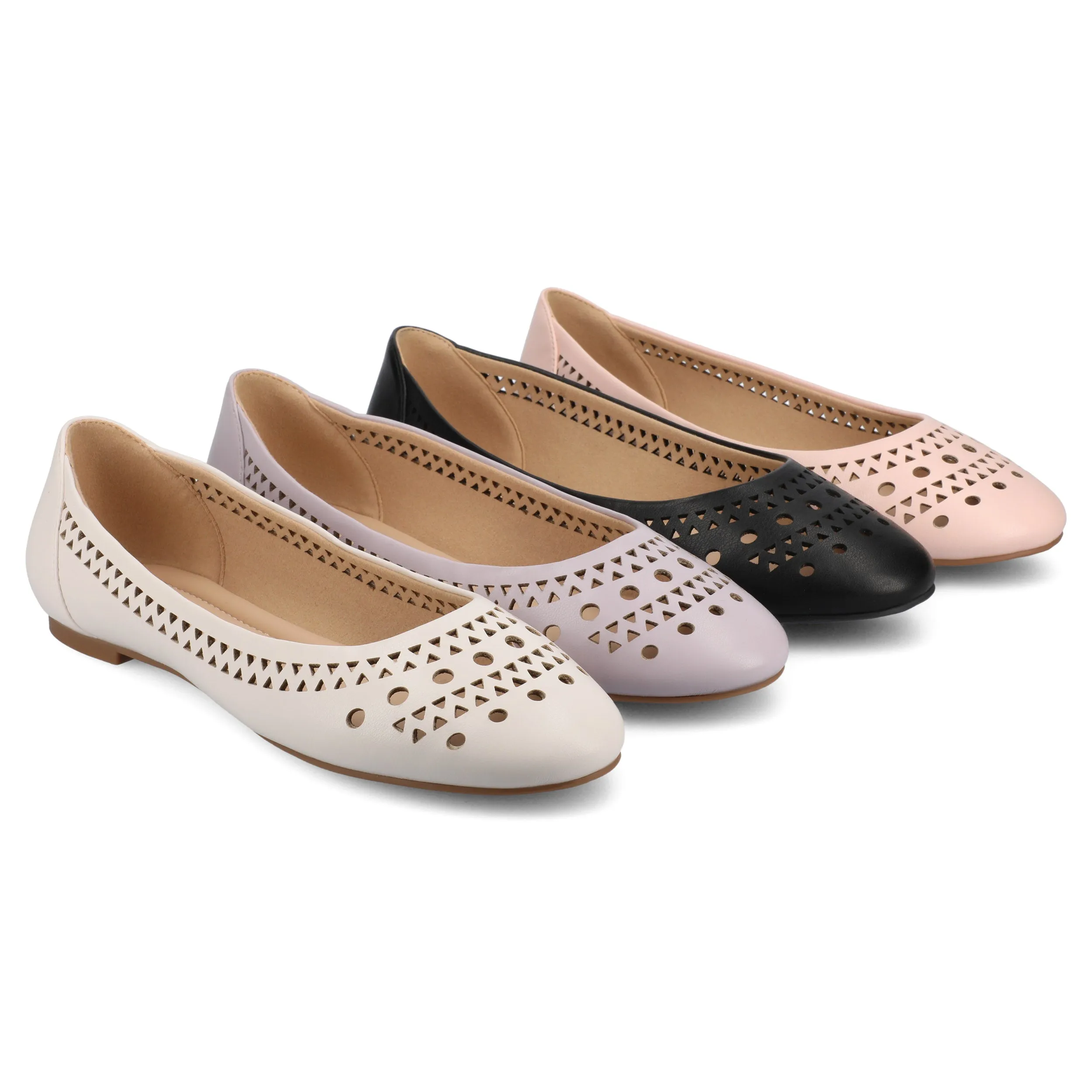 KAMRAH BALLET FLATS IN FAUX LEATHER red fresh