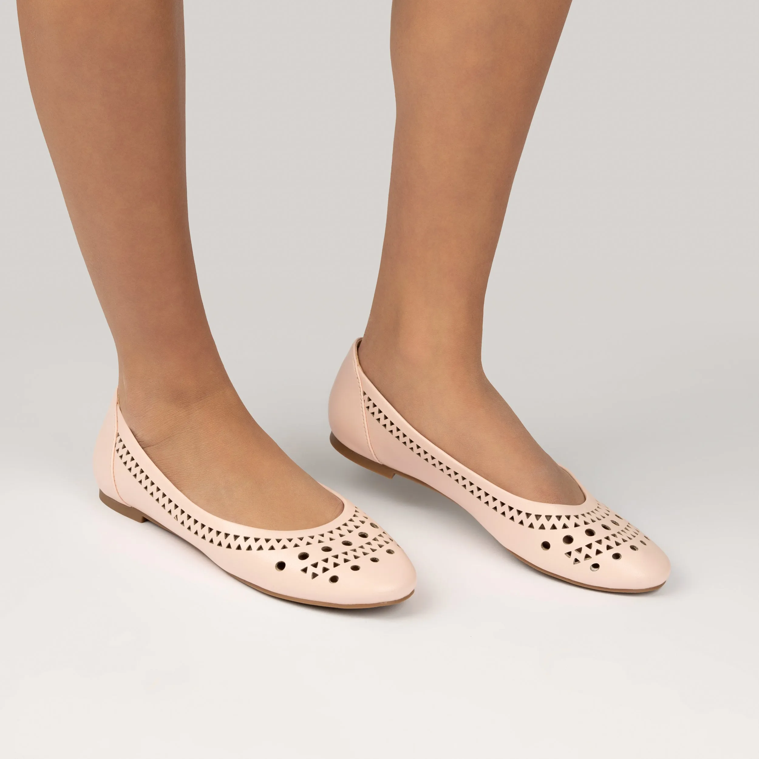 KAMRAH BALLET FLATS IN FAUX LEATHER red fresh