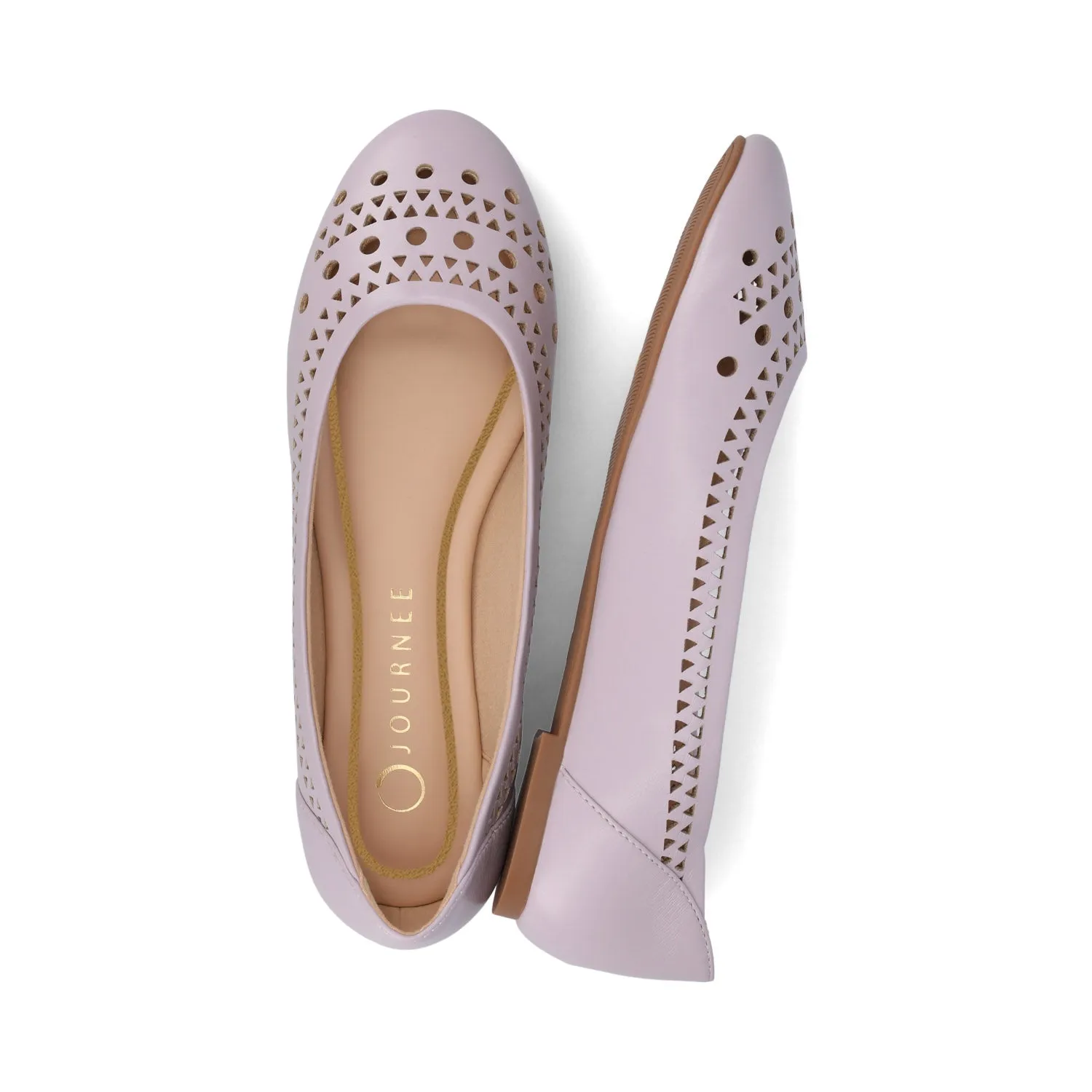 KAMRAH BALLET FLATS IN FAUX LEATHER red fresh