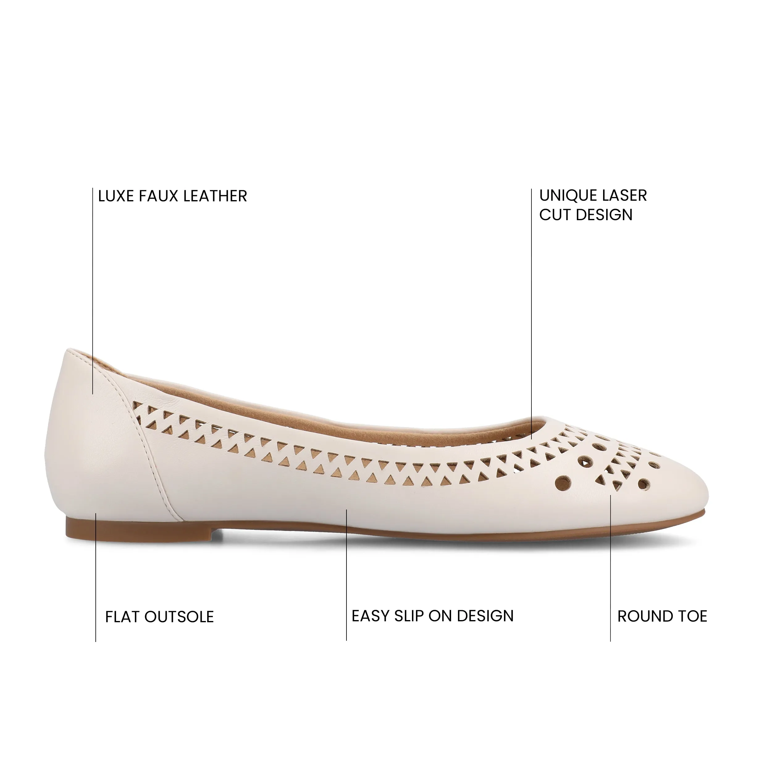 KAMRAH BALLET FLATS IN FAUX LEATHER red fresh