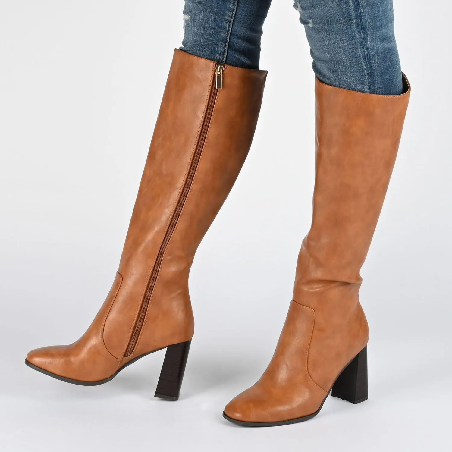 KARIMA TALL BOOTS IN FAUX LEATHER classic tone