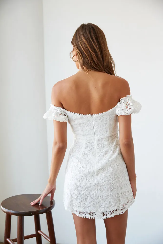 Karlie Lace Puff Sleeve Mini Dress sister vibe