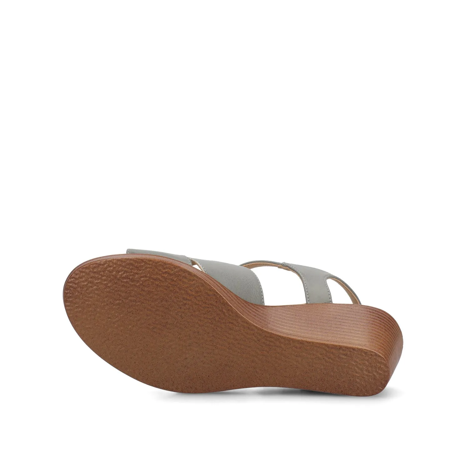 KEDZIEII ANKLE STRAP WEDGE SANDALS IN WIDE flat ease