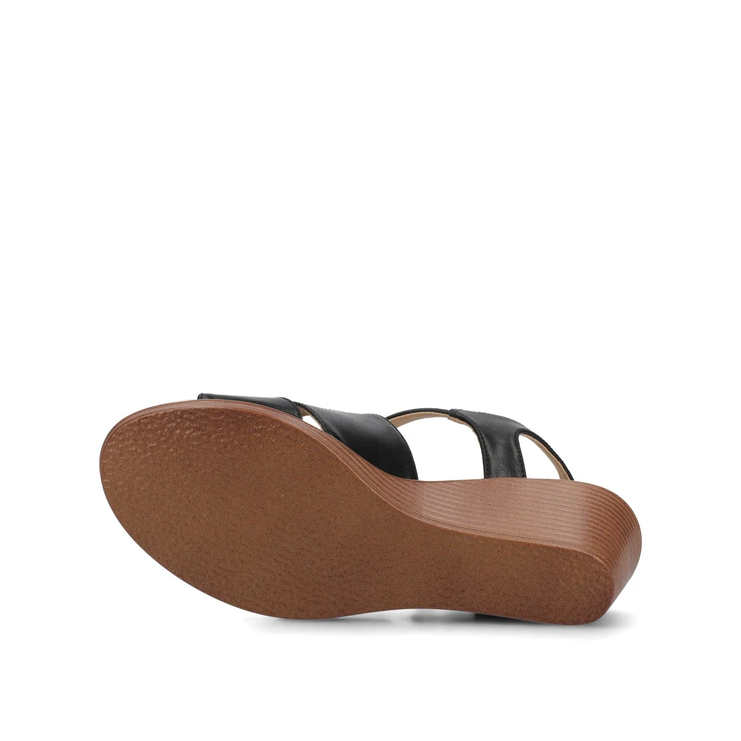 KEDZIEII ANKLE STRAP WEDGE SANDALS IN WIDE flat ease