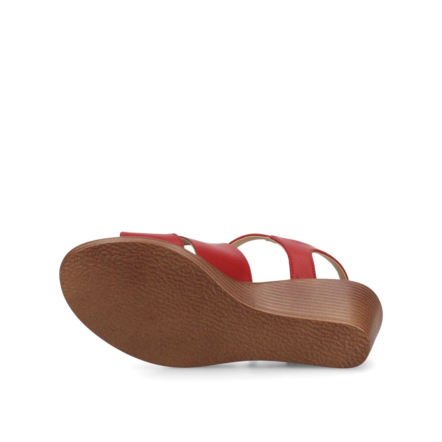 KEDZIEII ANKLE STRAP WEDGE SANDALS IN WIDE flat ease